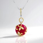 Collana in argento con Calcedonio Lampone (Dallas Prince Designs)