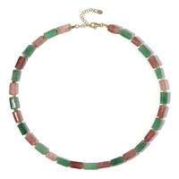 Collier en argent et Quartz Fraise