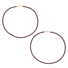 Collar en plata con Granate Magenta