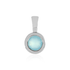 Pendentif en argent et Calcédoine d'eau