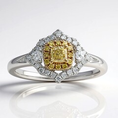 Bague en or et Diamant SI2 jaune