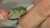 Anillo en plata con Apatita verde