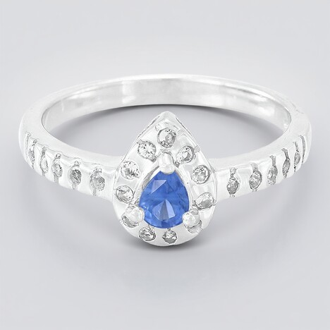 Anello in argento con Cianite del Nepal