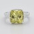 Anello in argento con Quarzo Oliva