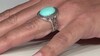 Zilveren ring met een Blauwe Kingman Mohave Turkoois (Jones Lee)