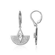 Pendientes en plata con Topacio blanco
