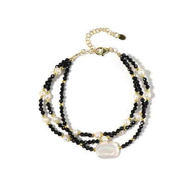Edelstein-Silberarmband