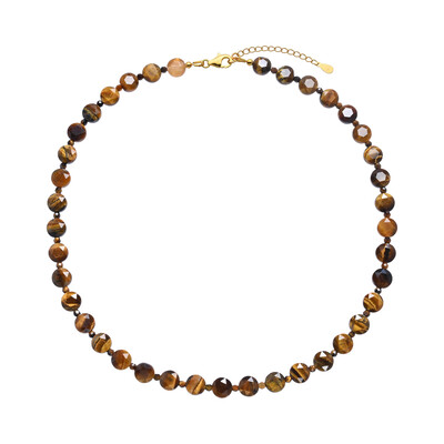 Collier en argent et Œil de Tigre