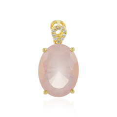 Ciondolo in argento con Quarzo Rosa