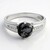 Bague pour homme en argent et Obsidienne Flocon-de-Neige