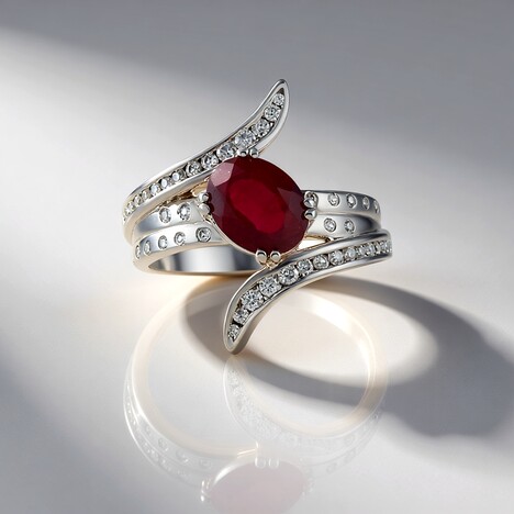 Anello in argento con Rubino del Madagascar (de Melo Essence)