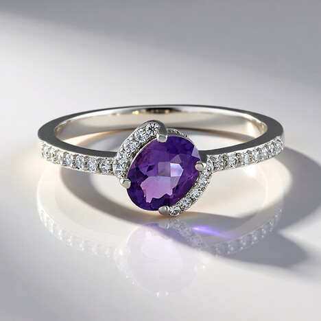 Anello in argento con Ametista del Marocco