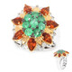 Anillo en plata con Esmeralda de Zambia (Gems en Vogue)