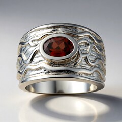 Anello in argento con Zircone Rosa (MONOSONO COLLECTION)