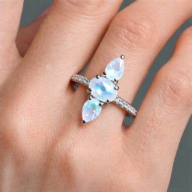 Welo-Opal-Silberring (Adela Silber)