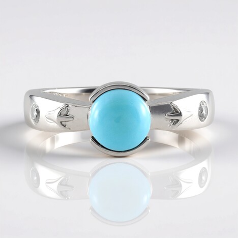 Anello in argento con Turchese Sleeping Beauty