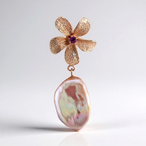 Ciondolo in argento con Perla d'Acqua Dolce Rosa (TPC)
