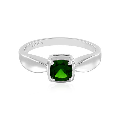 Anello in argento con Diopside Russo