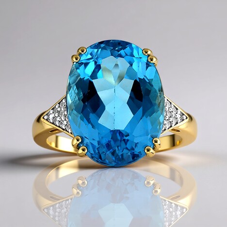 Anello in oro con Topazio Marambaia