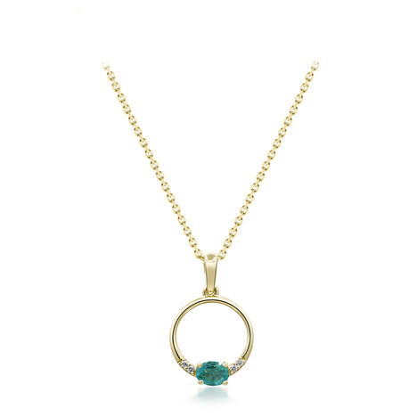 Collar en oro con Esmeralda de Zambia (CIRARI)