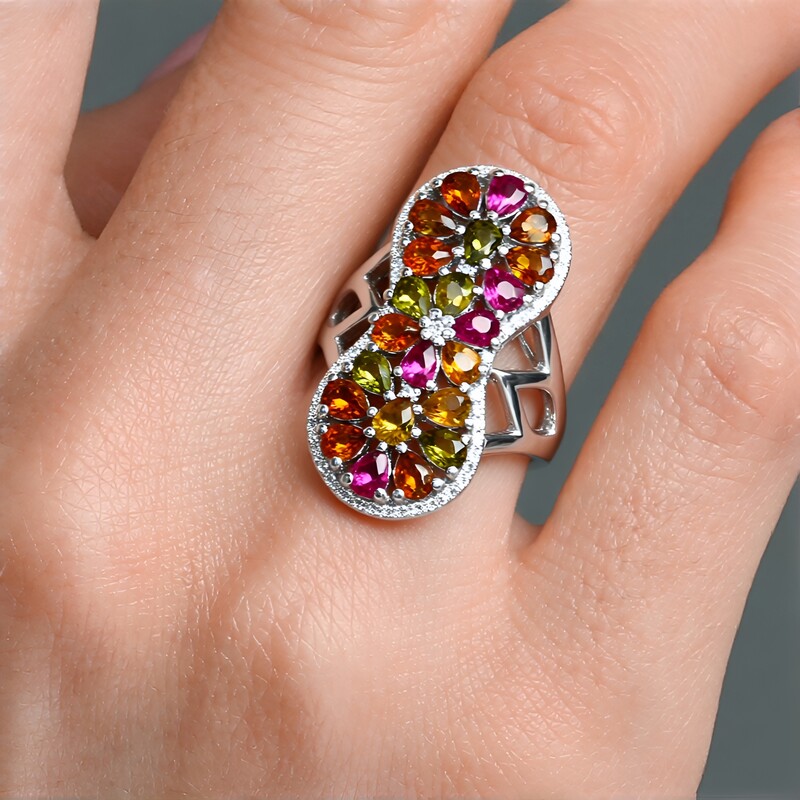 Brasilianischer Turmalin-Silberring