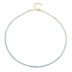 Indigolith-Silberhalskette (Adela Silber)