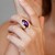 Anillo en plata con Amatista de Marruecos