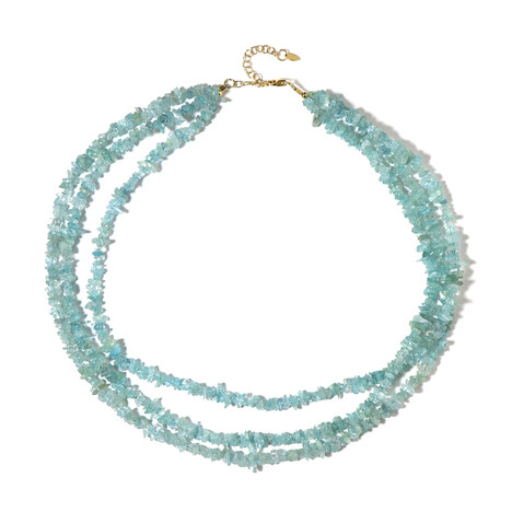 Brasilianischer Aquamarin-Silberhalskette