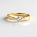 Anello in oro con Diamante Cioccolato SI2
