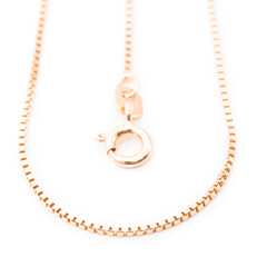 925er Silber-Veneziakette diamantiert - 50 cm - 2,5 g - rosévergoldet