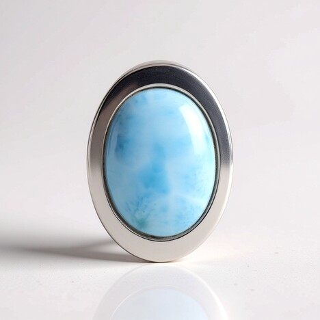 Ciondolo in argento con Larimar (MONOSONO COLLECTION)
