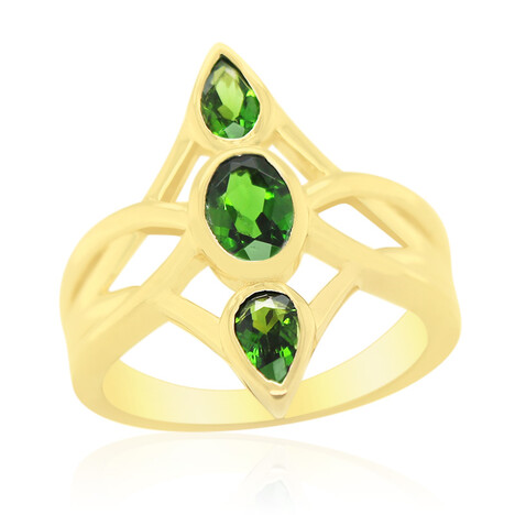 Russischer Diopsid-Silberring