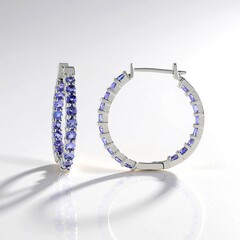 Orecchini in argento con Tanzanite