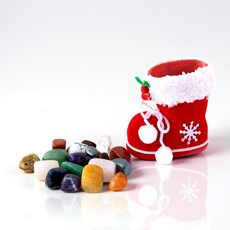 Calza di Natale con gemme miste