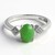 Anello in argento con Crisoprasio Imperiale