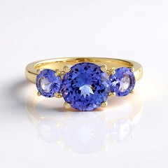 Anello in oro con Tanzanite
