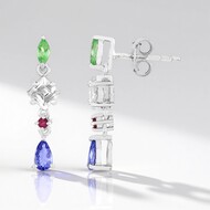 Pendientes en plata con Tanzanita