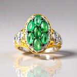 Anello in argento con Smeraldo Zambia (Gems en Vogue)
