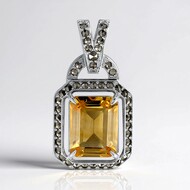 Pendentif en argent et Citrine (Annette classic)