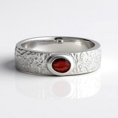 Bague en argent et Rubis de Tanzanie