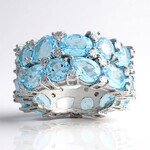 Anello in argento con Topazio Blu Cielo