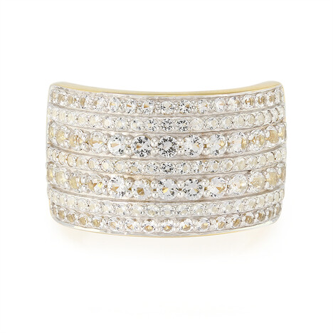 White Topaz Silver Ring