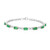 Zambian Emerald Silver Bracelet