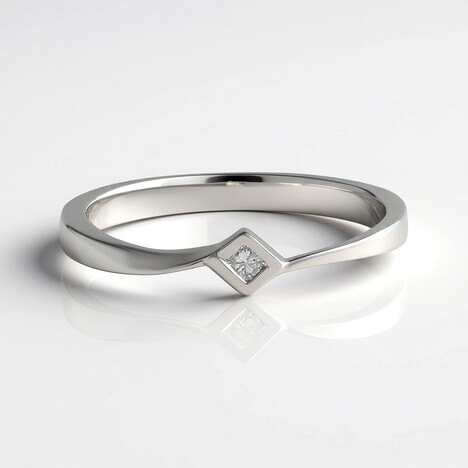 Anello in argento con Diamante I3 (H)
