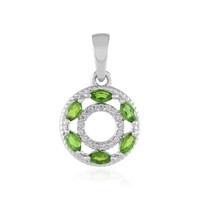 Pendentif en argent et Diopside de Russie