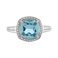 Anillo en plata con Topacio azul cielo