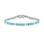 Brazalete en plata con Turquesa bella durmiente (Faszination Türkis)