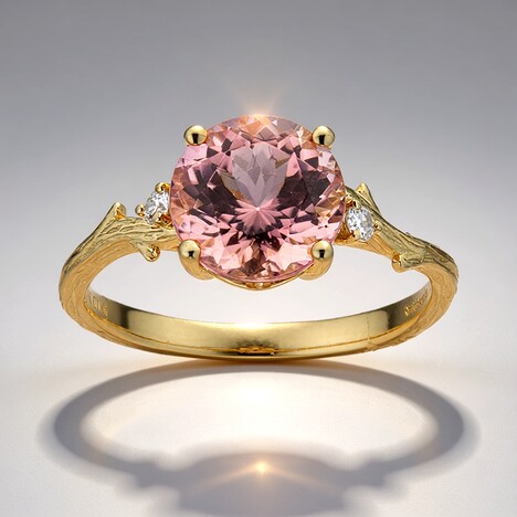 Bague en or et Tourmaline néon du Congo (Smithsonian)