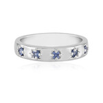 Blauer Ceylon-Saphir-Silberring