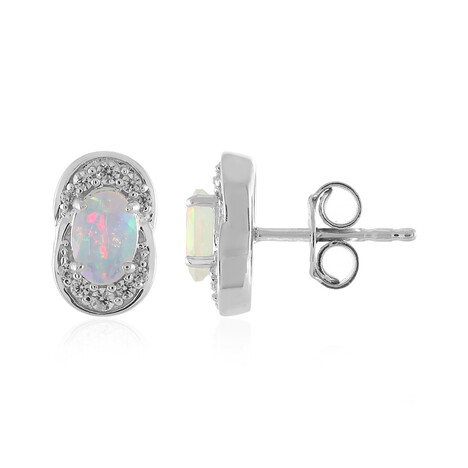 Boucles d'oreilles en argent et Opale Welo